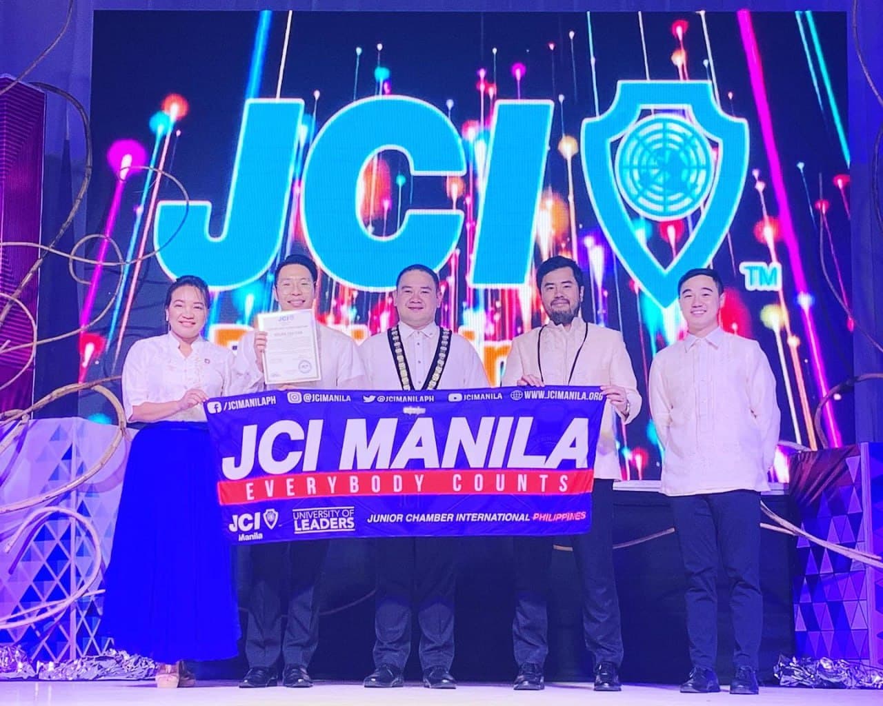 JCI Manila Everybody Counts banner at the 2019 JCI Philippines National Convention NATCON